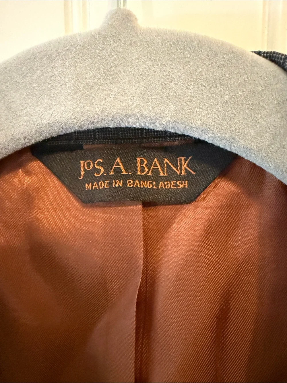 Jos. A. Bank 39R Slim Fit Gray Pinstripe 100% Wool Suit Jacket